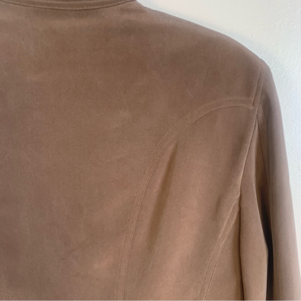 Jones New York 100% Silk Blazer Jacket Mocha Brown - Picture 11 of 12